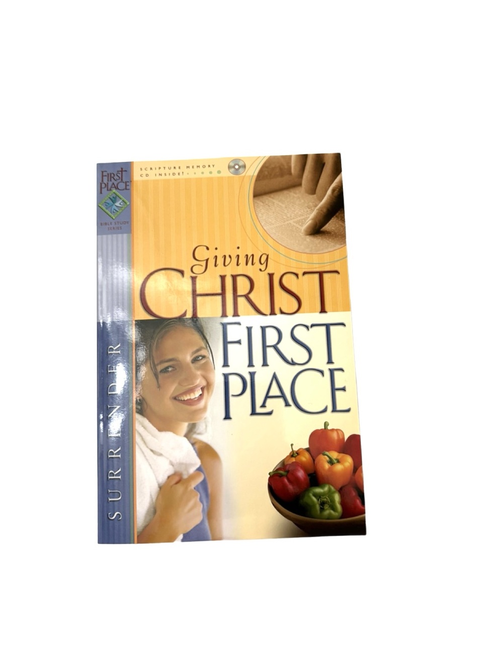Giving Christ First Place - Christian Devotional Book - Yellow/Blue Cover